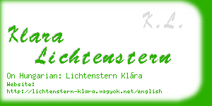 klara lichtenstern business card